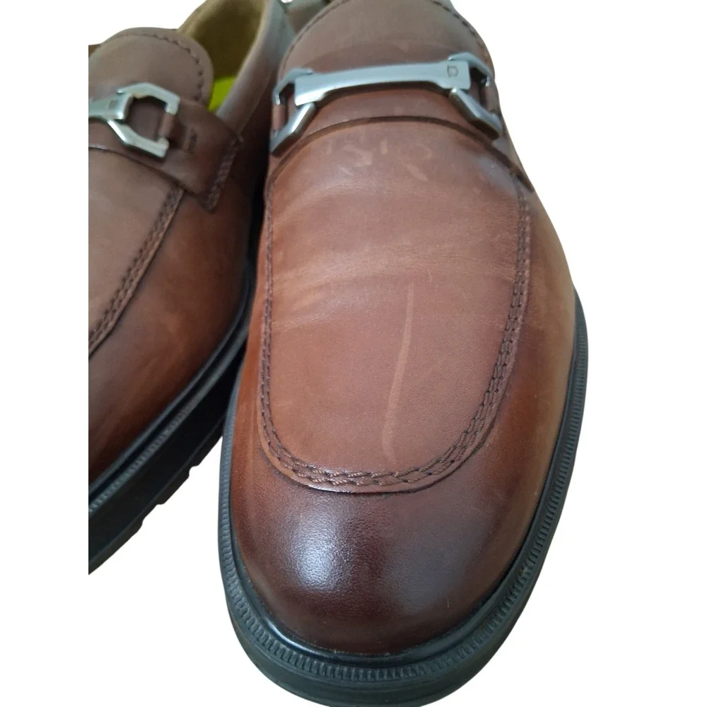 Florsheim Comfortech Shoes Mens Size 8 M Leather Slip-On Memory Foam Office Work